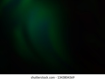 Dark Green vector abstract bokeh pattern. A vague abstract illustration with gradient. Brand new style for your business design.