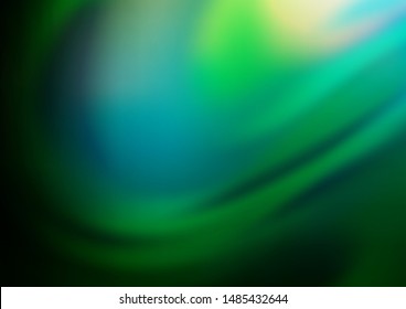 Dark Green vector abstract bokeh pattern. Colorful illustration in abstract style with gradient. Brand new design for your business.