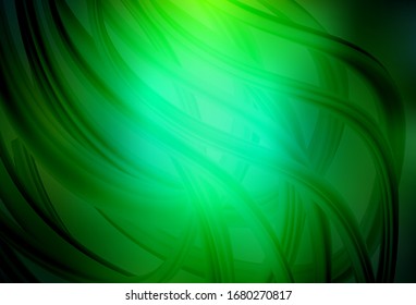 Dark Green vector abstract bright texture. Creative illustration in halftone style with gradient. Completely new design for your business.