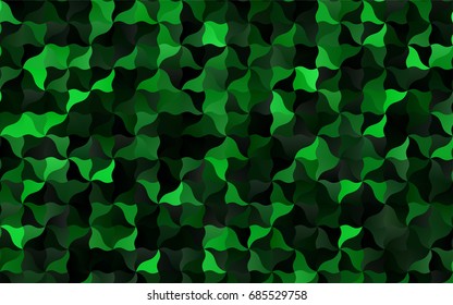 Dark Green vector abstract cambered background. Modern geometrical abstract illustration with gradient bandy lines. The elegant pattern can be used as part of a brand book.