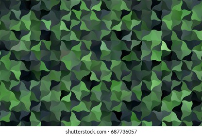 Dark Green vector abstract cambered pattern. A completely new color illustration in a vague style. The best blurred design for your business.