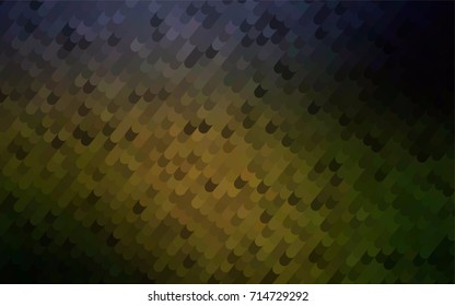 Dark Green vector abstract cambered background. Curved geometric sample with gradient.  The completely new template can be used for your brand book.
