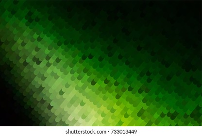 Dark Green vector abstract cambered background. Geometric illustration in Origami style with gradient.  The pattern of curved lines for your business design.