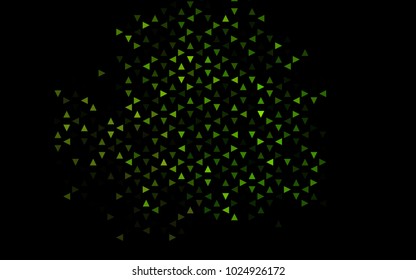 Dark Green vector abstract colorful background, which consist of triangles. Pattern with colored triangles on white background.