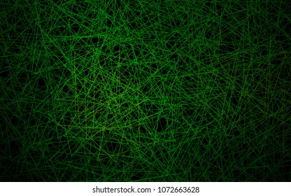 Dark Green vector abstract colorful background, which consist of triangles. Pattern with colored triangles on white background.