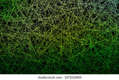 Dark Green vector abstract colorful background, which consist of triangles. Pattern with colored triangles on white background.