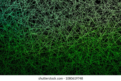 Dark Green vector abstract colorful background, which consist of triangles. Pattern with colored triangles on white background.