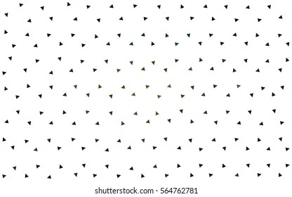 Dark Green vector abstract colorful background, which consist of triangles. Pattern with colored triangles on white background.