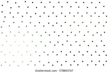 Dark Green vector abstract colorful background, which consist of triangles. Pattern with colored triangles on white background.