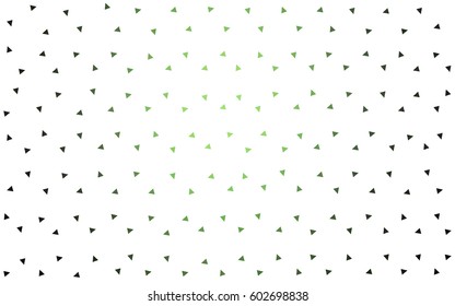 Dark Green vector abstract colorful background, which consist of triangles. Pattern with colored triangles on white background.