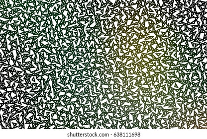 Dark Green vector abstract colorful background, which consist of triangles. Pattern with colored triangles on white background.