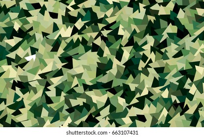 Dark Green vector abstract colorful background, which consist of triangles. Pattern with colored triangles on white background.