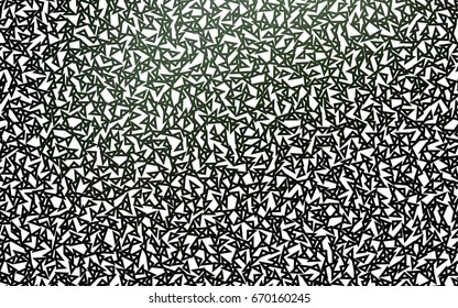 Dark Green vector abstract colorful background, which consist of triangles. Pattern with colored triangles on white background.