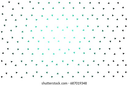 Dark Green vector abstract colorful background, which consist of triangles. Pattern with colored triangles on white background.