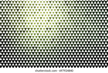 Dark Green vector abstract colorful background, which consist of triangles. Pattern with colored triangles on white background.