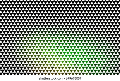 Dark Green vector abstract colorful background, which consist of triangles. Pattern with colored triangles on white background.