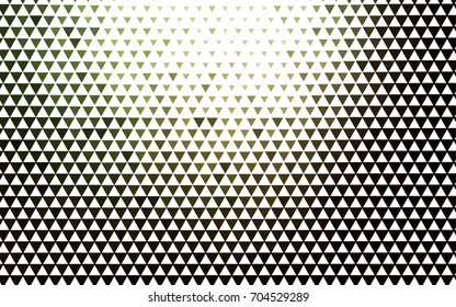 Dark Green vector abstract colorful background, which consist of triangles. Pattern with colored triangles on white background.
