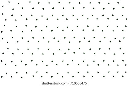 Dark Green vector abstract colorful background, which consist of triangles. Pattern with colored triangles on white background.