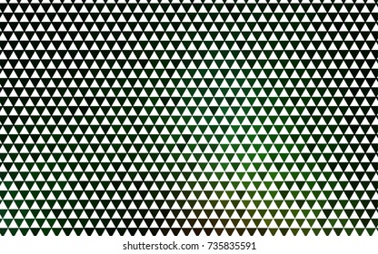 Dark Green vector abstract colorful background, which consist of triangles. Pattern with colored triangles on white background.