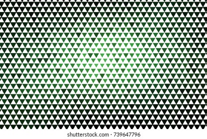 Dark Green vector abstract colorful background, which consist of triangles. Pattern with colored triangles on white background.