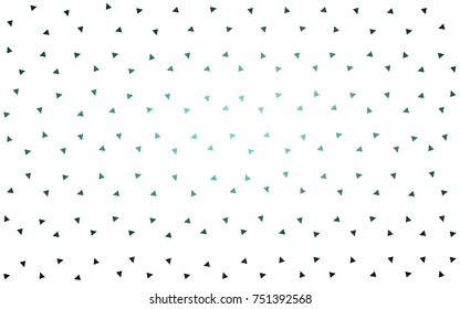 Dark Green vector abstract colorful background, which consist of triangles. Pattern with colored triangles on white background.