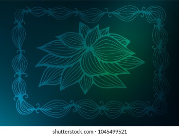 Dark Green vector abstract doodle template. Brand-new colored illustration in blurry style with doodles. Brand-new style for your business design.