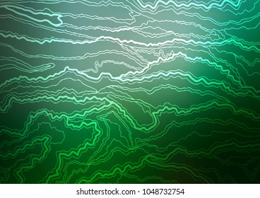 Dark Green vector abstract doodle template. Shining colored illustration with doodles in Zen tangle style. The pattern can be used for wallpapers and coloring books.