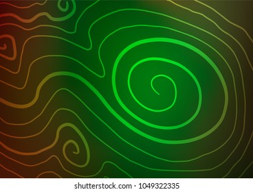 Dark Green vector abstract doodle template. Doodles on blurred abstract background with gradient. Hand painted design for web, leaflet, textile.