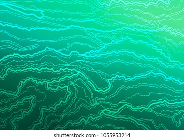 Dark Green vector abstract doodle texture. Ethnic elegant natural pattern with gradient. The pattern can be used for coloring books and pages for kids.