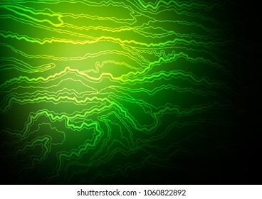 Dark Green vector abstract doodle background. Geometric doodle illustration in Origami style with gradient. The pattern can be used for heads of websites and designs.