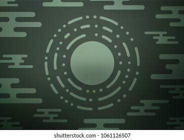 Dark Green vector abstract doodle template. Doodles on blurred abstract background with gradient. A new texture for your design.