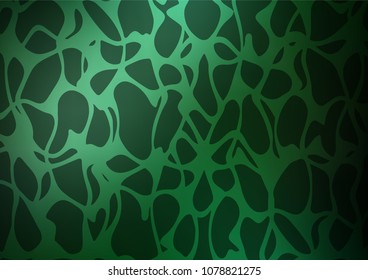 Dark Green vector abstract doodle template. Doodles on blurred abstract background with gradient. Hand painted design for web, wrapping, wallpaper.