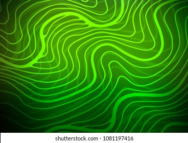 Dark Green vector abstract doodle background. Blurred decorative design in Indian style with Zen tangles. A new texture for your design.