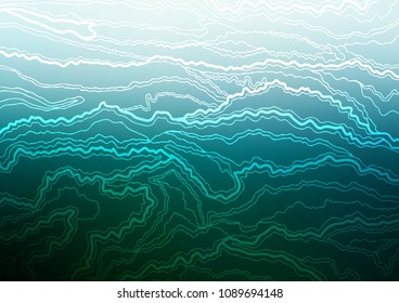 Dark Green vector abstract doodle background. Geometric doodle illustration in Origami style with gradient. A completely new template for your business design.
