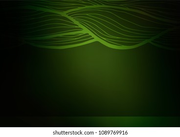 Dark Green vector abstract doodle texture. Colorful illustration in abstract style with doodles and Zen tangles. Hand painted design for web, leaflet, textile.