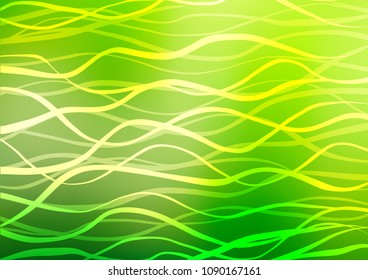Dark Green vector abstract doodle background. Colorful abstract illustration with lines in Asian style. The doodle design can be used for your web site.