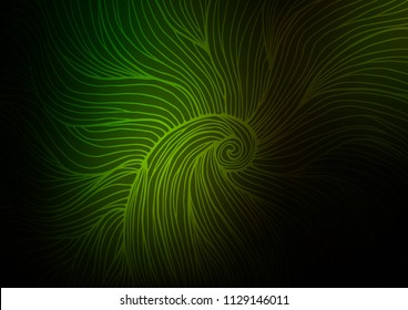 Dark Green vector abstract doodle pattern. Ethnic elegant natural pattern with gradient. The doodle design can be used for your web site.