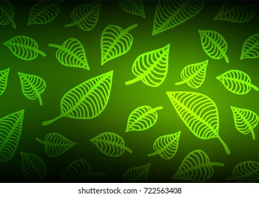 Dark Green vector abstract doodle pattern. Sketchy hand drawn doodles on blurred background. A new texture for your design.