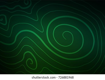 Dark Green vector abstract doodle pattern. Ethnic elegant natural pattern with gradient. The pattern can be used for wallpapers and coloring books.