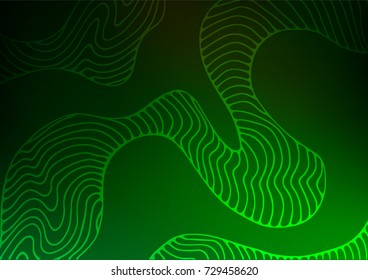 Dark Green vector abstract doodle texture. Colorful abstract illustration with lines in Asian style. The elegant pattern can be used as a part of a brand book.