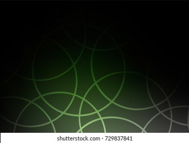 Dark Green vector abstract doodle texture. Blurred decorative design in Indian style with Zen tangles. The pattern can be used for coloring books and pages for kids.