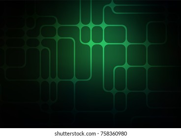Dark Green vector abstract doodle template. Colorful abstract illustration with lines in Asian style. The elegant pattern can be used as a part of a brand book.