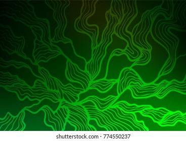 Dark Green vector abstract doodle texture. Brand-new colored illustration in blurry style with doodles. A completely new design for your business.