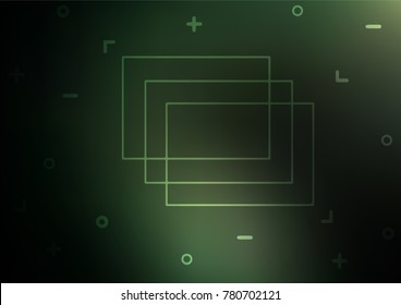 Dark Green vector abstract doodle pattern. Geometric doodle illustration in Origami style with gradient. The best blurred design for your business.