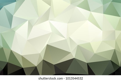 Dark Green vector abstract mosaic pattern. Creative geometric illustration in Origami style with gradient. The template can be used as a background for cell phones.
