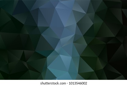 Dark Green vector abstract mosaic pattern. Creative illustration in halftone style with gradient. Brand-new design for your business.