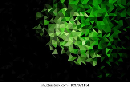 Dark Green vector abstract mosaic template. Colorful illustration in abstract style with gradient. The elegant pattern can be used as part of a brand book.