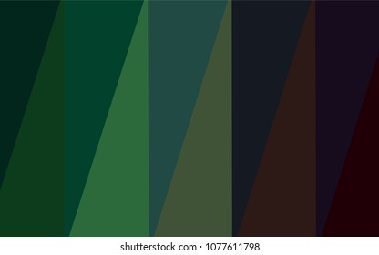 Dark Green vector abstract mosaic background. Triangular geometric sample with gradient.  That pattern can be used as a part of a brand book.