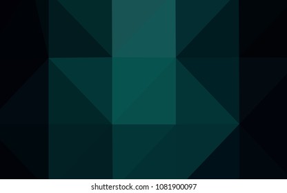 Dark Green vector abstract mosaic pattern. Colorful abstract illustration with gradient. A completely new template for your business design.