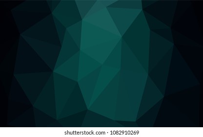 Dark Green vector abstract mosaic background. A completely new color illustration in a  polygonal style. A completely new design for your business.